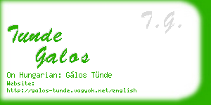 tunde galos business card